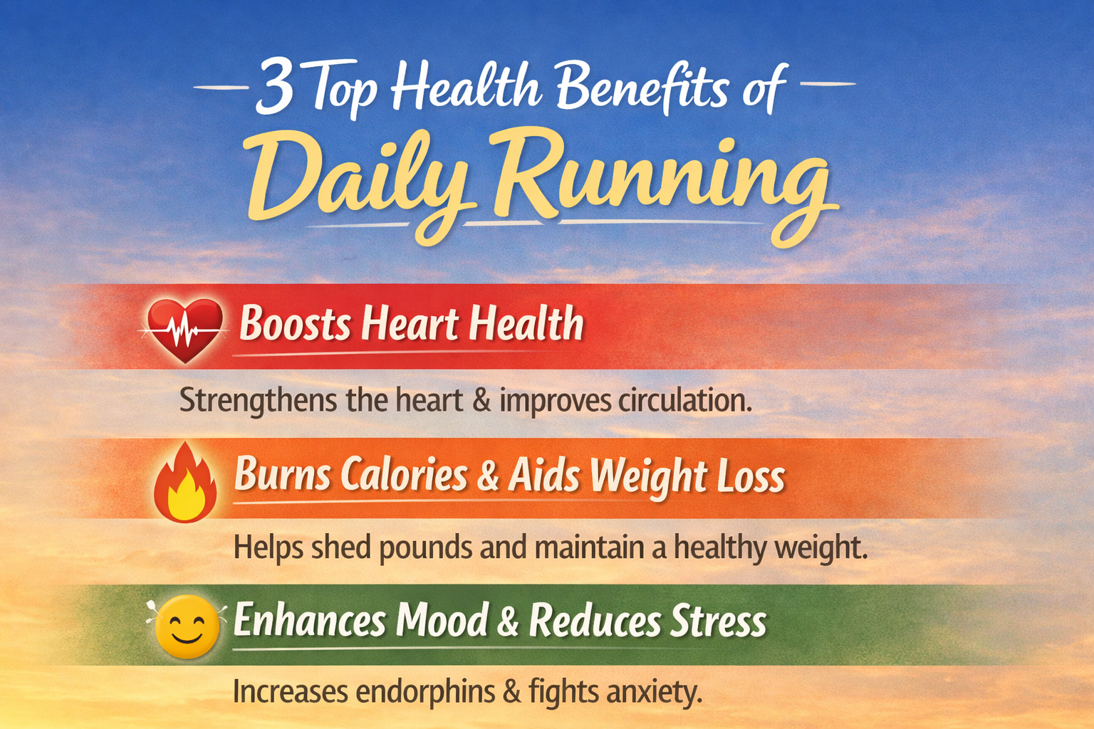 3 Top Health Benefits of Daily Running