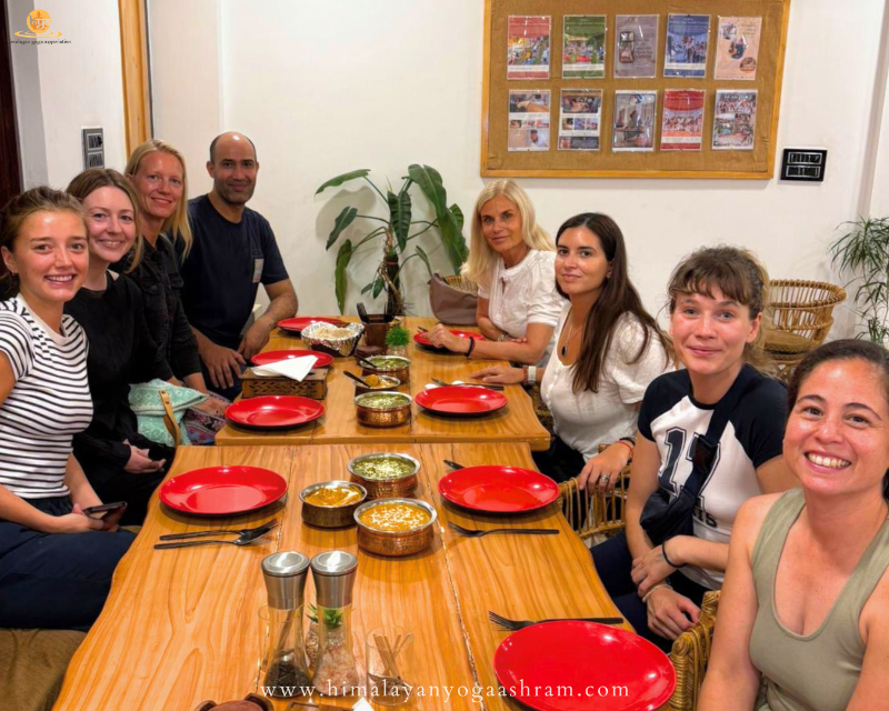 Healthy breakfast at Himalayan Yoga Ashram cafeteria