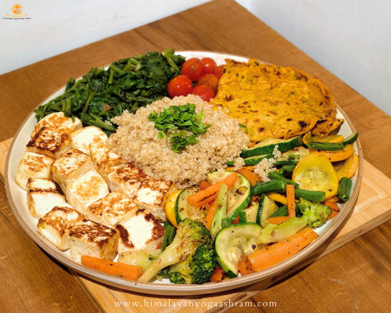 Organic food served at Himalayan Yoga Ashram in Rishikesh