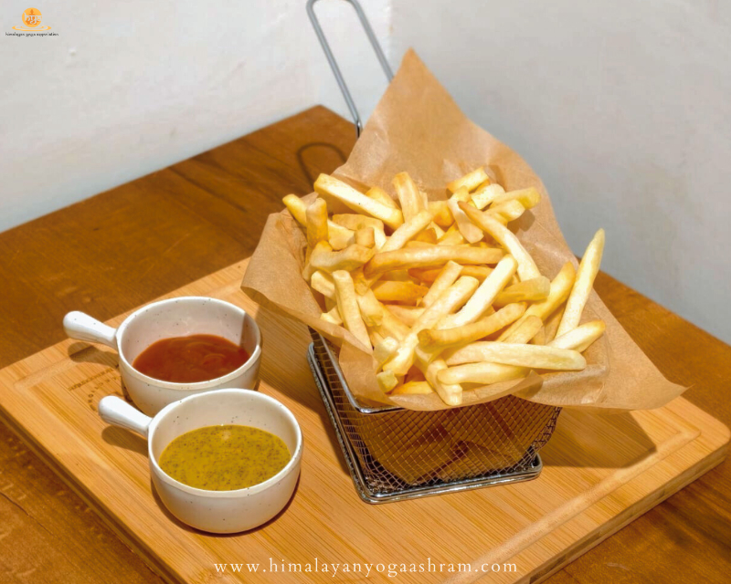 Traditional Indian thali at yoga ashram organic restaurant