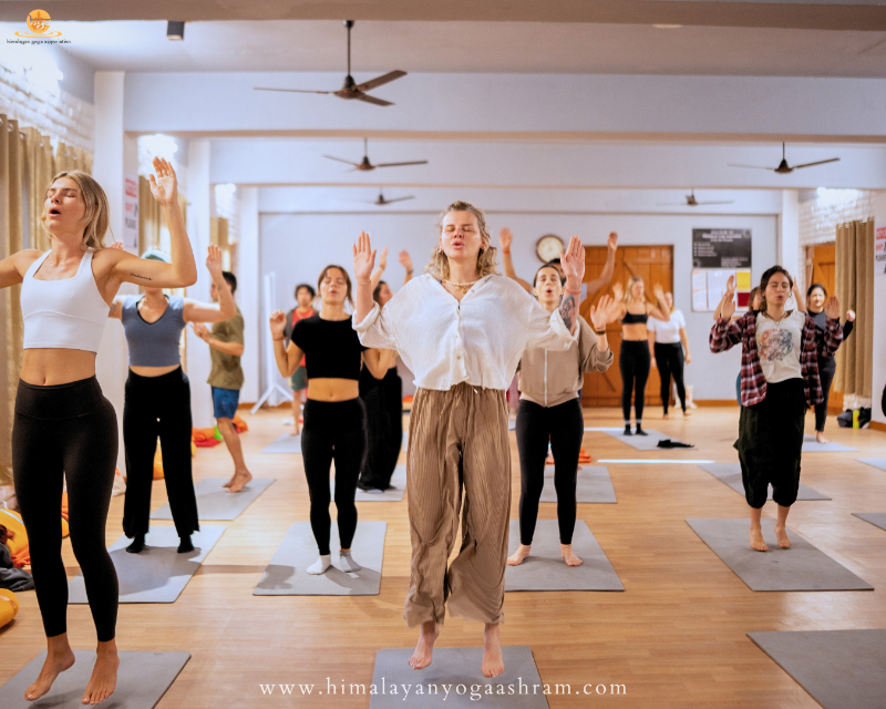 Peaceful meditation at Himalayan Yoga Ashram hall