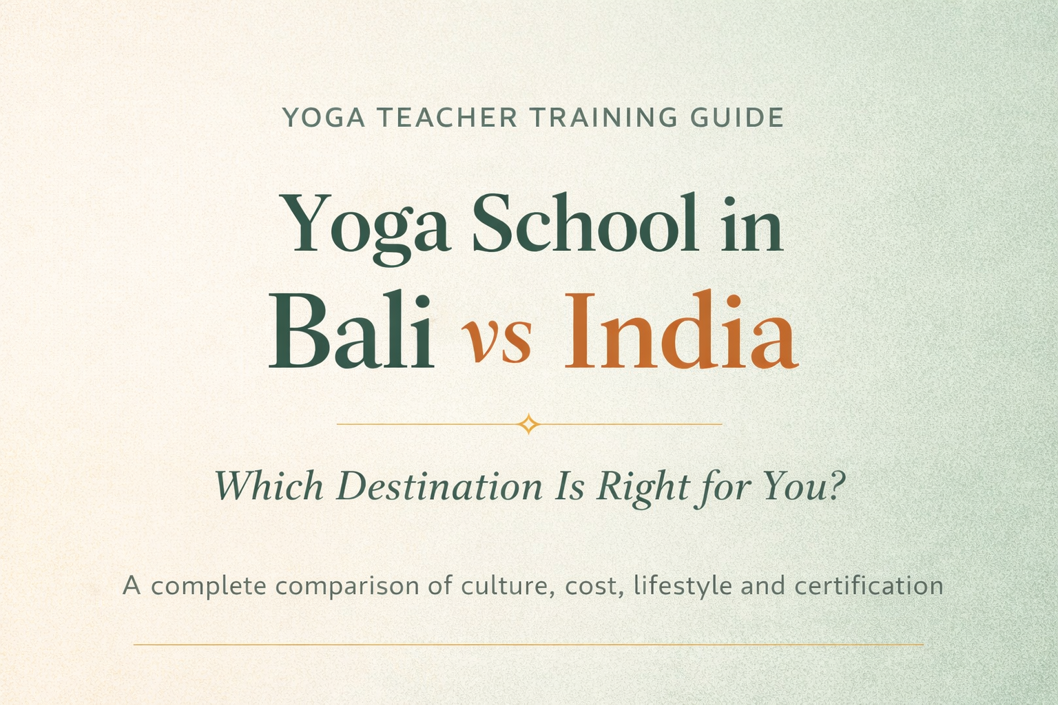 Yoga School in Bali vs India – Which Destination Is Right for You