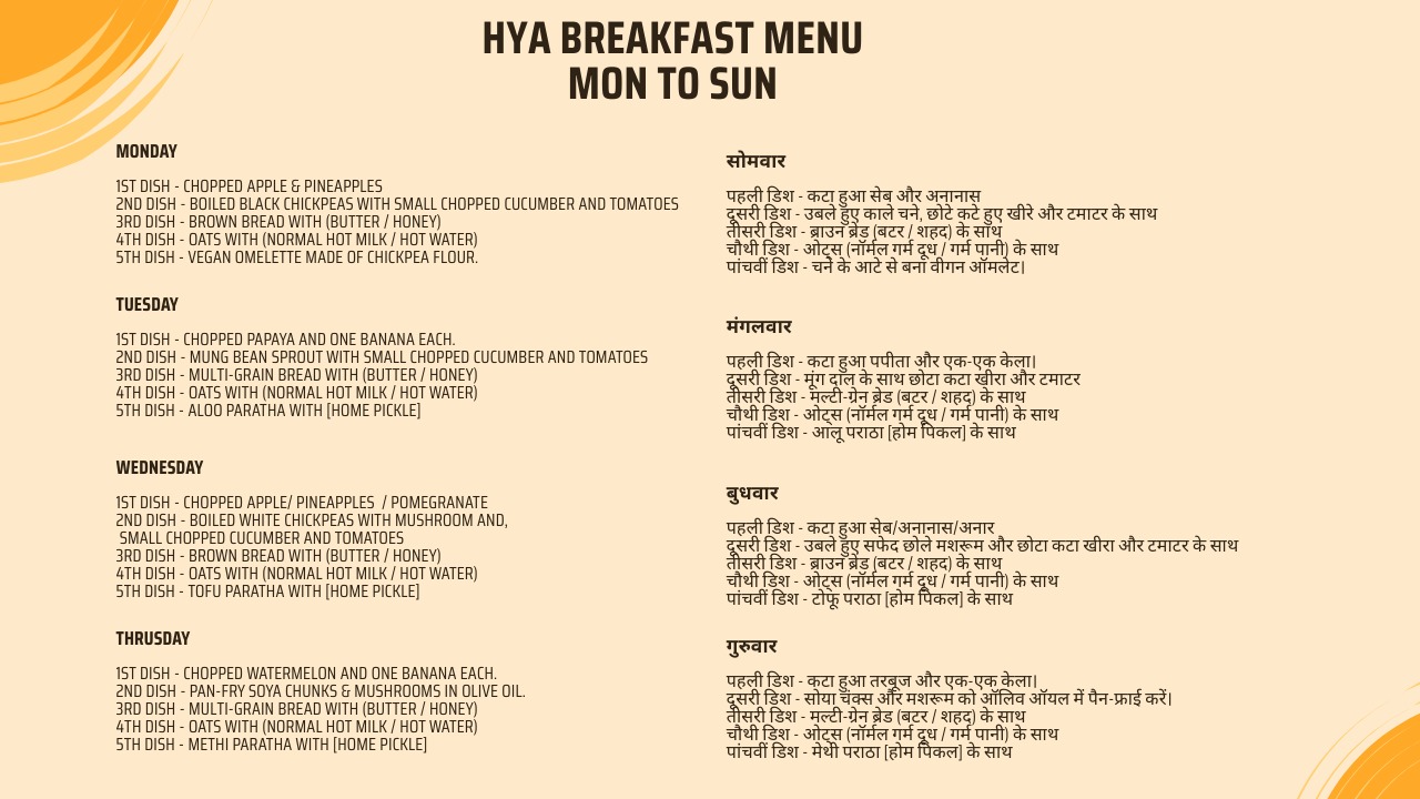 Breakfast Menu Image 1
