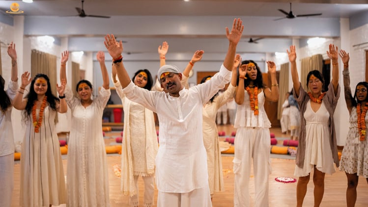 Yoga Teacher Training practice at Himalayan Yoga Association Rishikesh