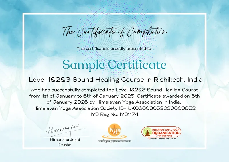 Course Sample Certificate
