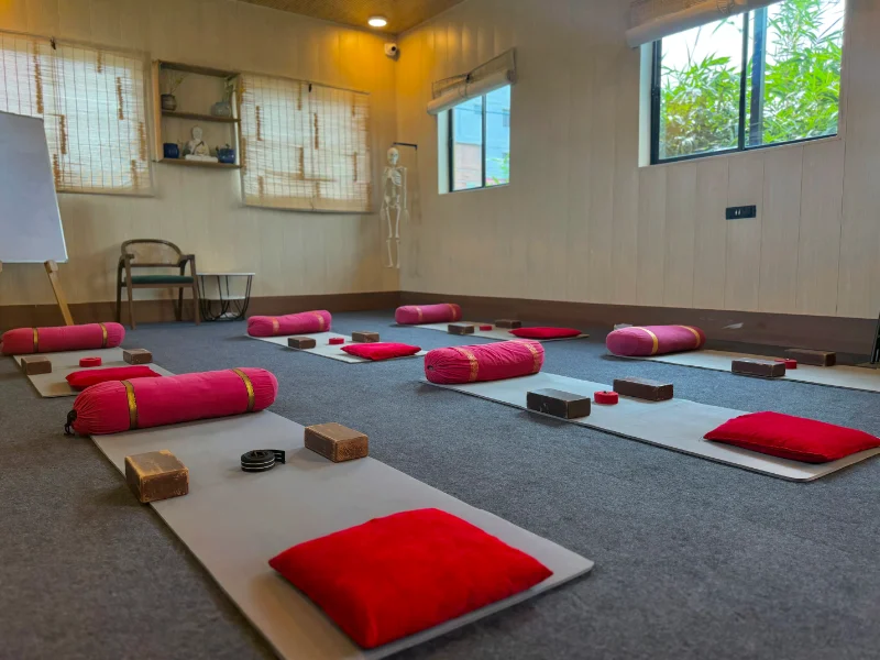 200 hour Yin Yoga teacher training shala at Himalayan Yoga Association in Rishikesh