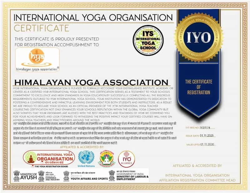 IYO Certification Himalayan Yoga Association