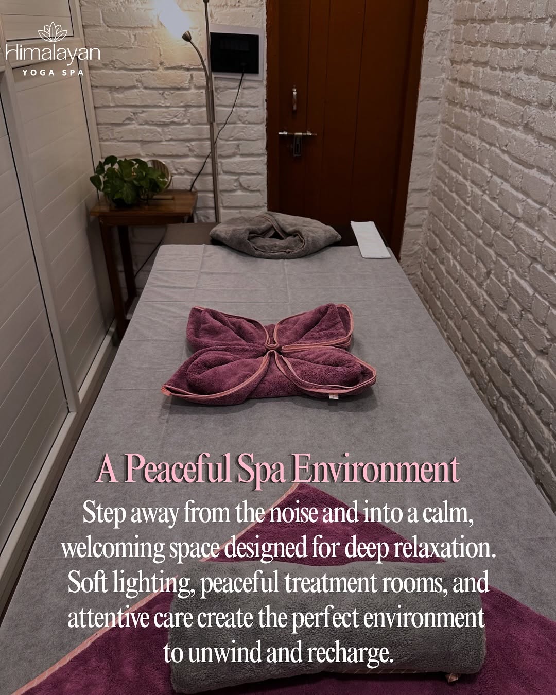 Himalayan Yoga Ashram spa and wellness area in Rishikesh
