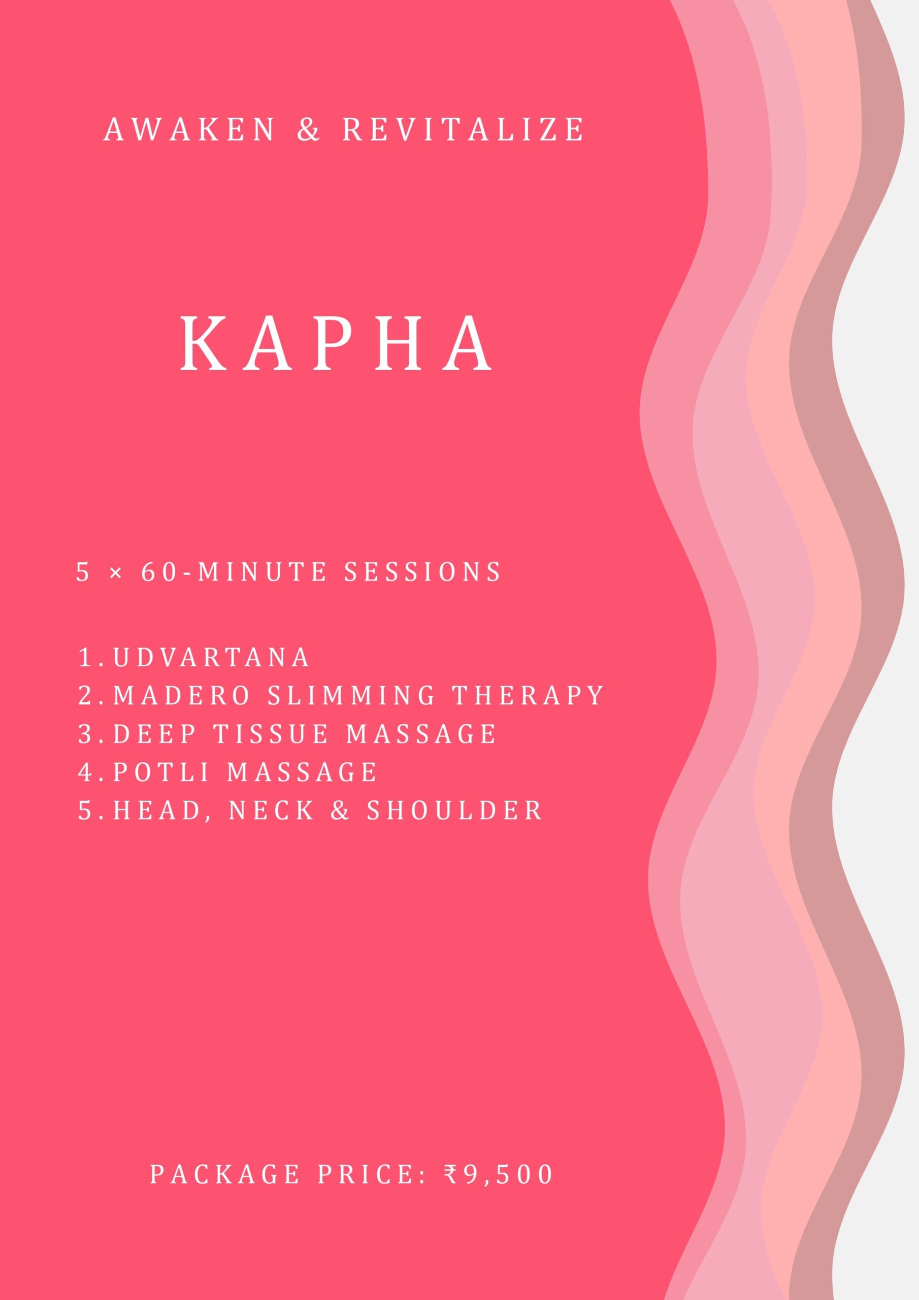 Kapha Awaken and Revitalize five-session wellness package
