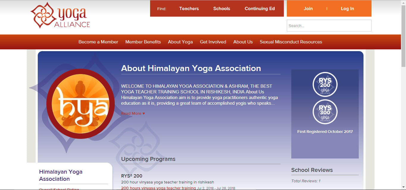 Yoga alliance usa registered school rishikesh