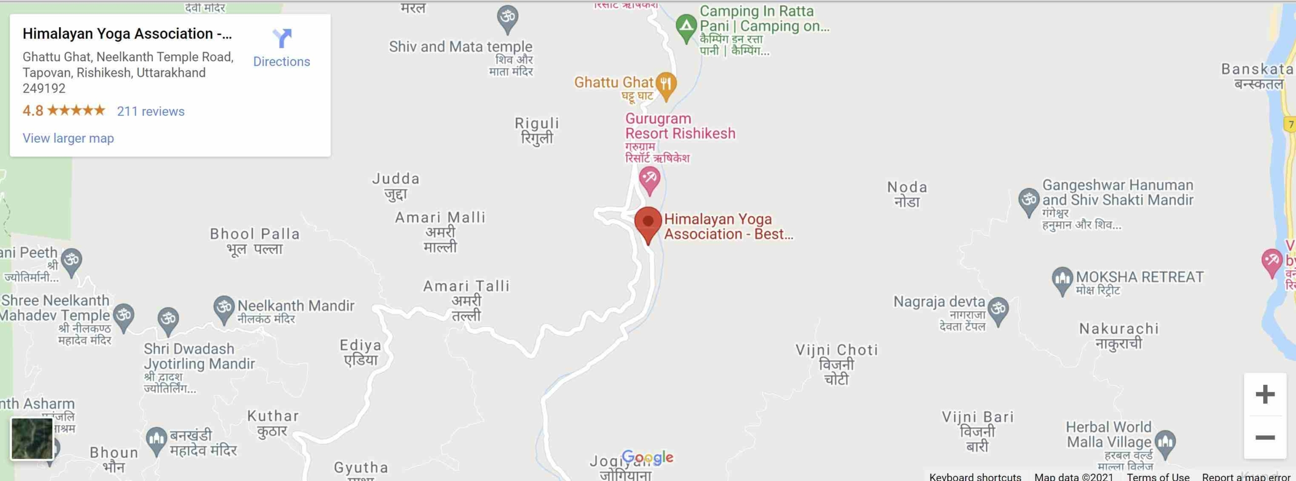 himalayany yoga association google map